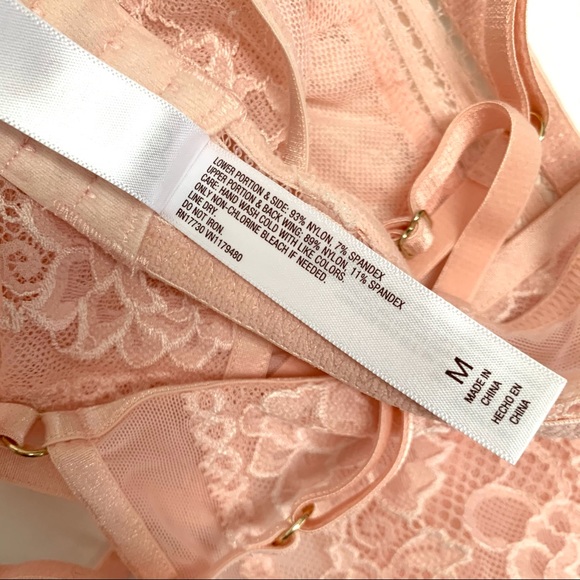 Lace Mesh Bralette Peach - Picture 9 of 9